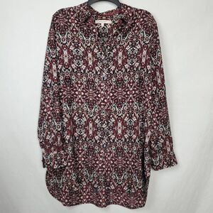 FoxCroft Womans 14 Plus Black Button Front Blouse